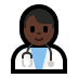 👨🏿‍⚕️ man health worker: dark skin tone display on Windows